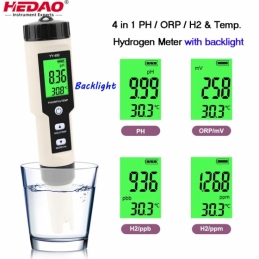 China 4 in 1 PH / ORP / H2 & Temp. Hydrogen Water Quality Tester with backlight 4 in 1 PH / ORP / H2 & Temp. Hydrogen Water Quality Tester with backlight company