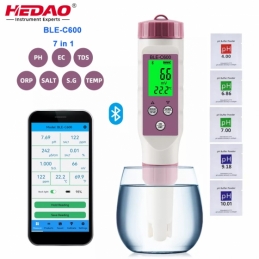 China 7 IN 1 HEDAO Bluetooth pH TDS EC ORP salinity SG Temperature PH Meter BLE-C600 company