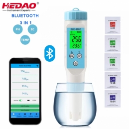 China 3  IN 1 HEDAO Bluetooth ph ec temperature meter company
