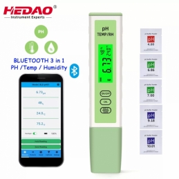 China 3 IN 1 HEDAO Bluetooth PH Temp Humidity water quality tester BLE-PH01  company