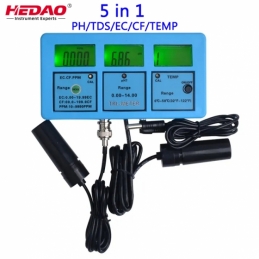 China 5 in 1 PH TDS EC CF TEMP Water Quality Monitor  5 in 1 PH TDS EC CF TEMP Water Quality Monitor  company