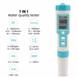 China New 7 in 1 PH/TDS/EC/ORP/Salinity /S. G/Temperature Meter  New 7 in 1 PH/TDS/EC/ORP/Salinity /S. G/Temperature Meter  company