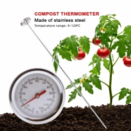China 500mm Long Probe Stainless Steel Compost Soil Thermometer 500mm Long Probe Stainless Steel Compost Soil Thermometer company