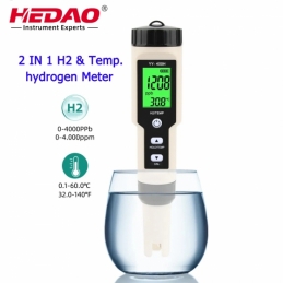 China 2 in 1 H2 Temp.hydrogen ion water quality monitor for drinking /aquariums company