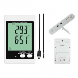 China Sound&light alarm temperature and humidity data logger with external probe company