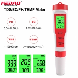 China 4 in 1 EC/TDS/PH/TEMP Water Quality Tester for Pools Drinking Water With Backlight  4 in 1 EC/TDS/PH/TEMP Water Quality Tester for Pools Drinking Water With Backlight  company