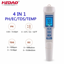 China 4 in 1 PH TDS EC Temperature Meter with Backlight for Drinking Water 4 in 1 PH TDS EC Temperature Meter with Backlight for Drinking Water company