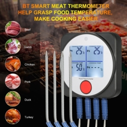 China Bluetooth Wireless Remote Control Timer Alarm Food Thermometer Smart Food Temperature Bluetooth Wireless Remote Control Timer Alarm Food Thermometer Smart Food Temperature company